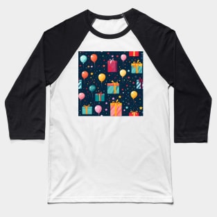 Happy Birthday Party Celebration Pattern 12 Baseball T-Shirt